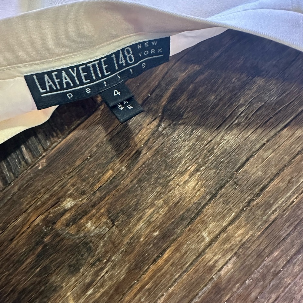 Lafayette 148 New York petite sill cream lined pants